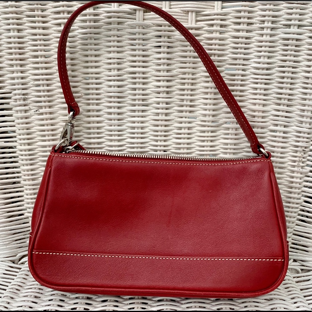 Coach Red Leather Handbag Sharp!!